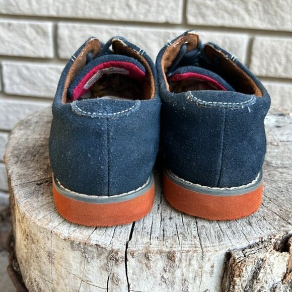Florsheim Kearney Jr Plain Toe Oxford Blue Suede Shoes Sz 3 - Picture 5 of 9